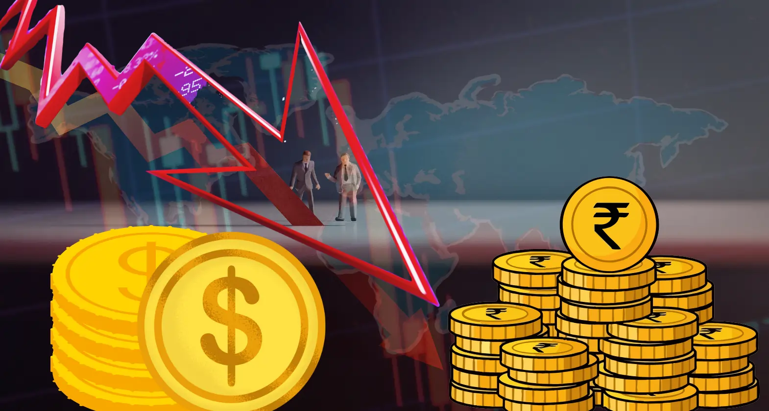 doller rupees downfall