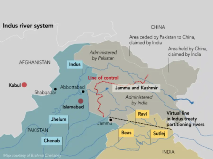 indus river treaty sindhu jal karar explained map inside one