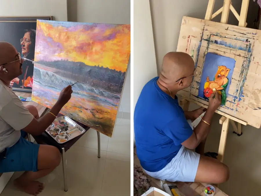 marathi actor vaibhav mangales hobby painting